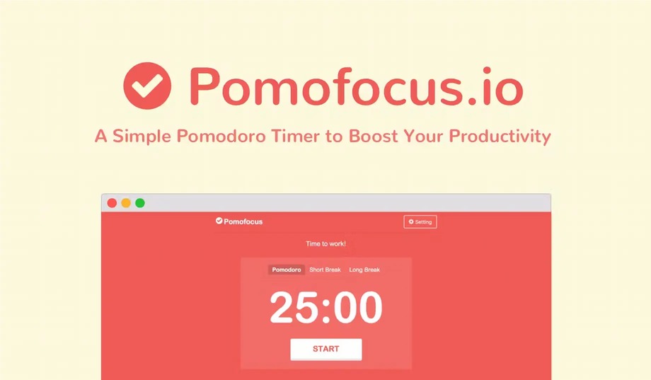 Pomofocus Pomodoro timer