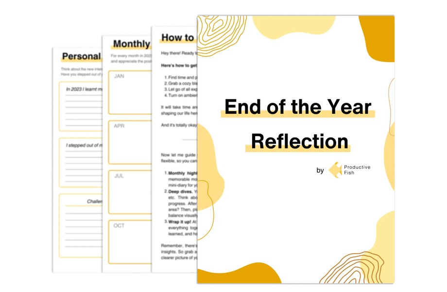 The Productive Fish’s “End of Year Reflection Template”