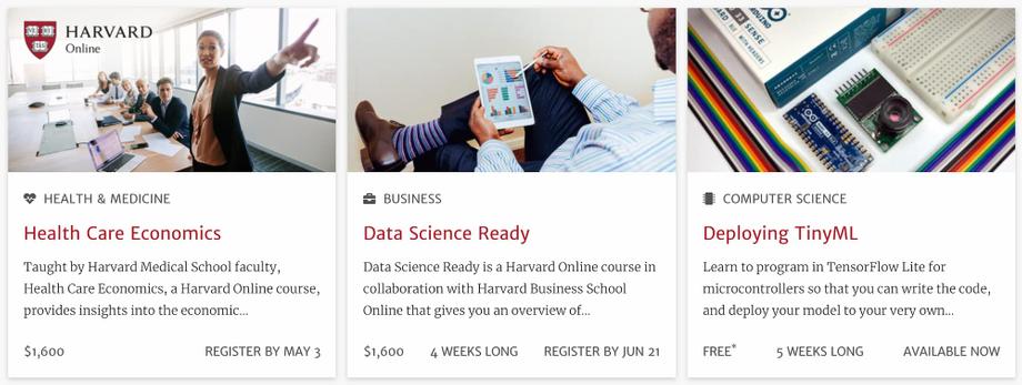 HarvardOnlineCourses app screenshot