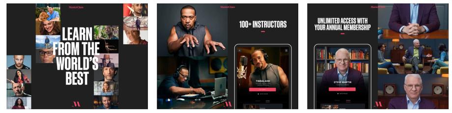 MasterClass app screenshot