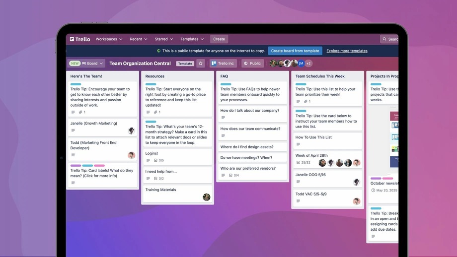 Trello as task management tool