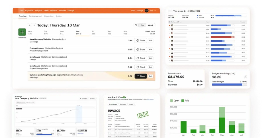 harvest time tracking project management